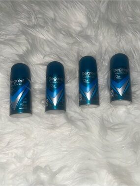 Degree Men Advanced 72H Dry Spray Deodorant Cool Rush 1 oz Travel Size Lot of 4